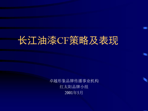 【广告策划】长江油漆CF策略及表现