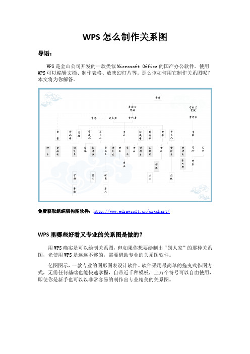 WPS怎么制作关系图