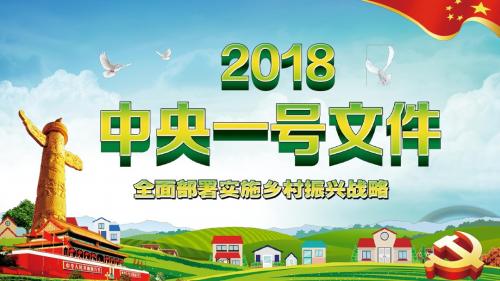 2018年中央一号文件实施乡村振兴战略学习解读PPT模板