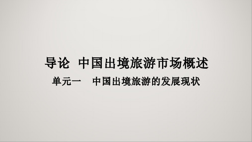 出境旅游目的地概况导论完整版课件全套ppt教学教程 最全电子讲义(最新)