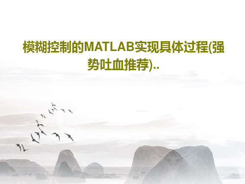 模糊控制的MATLAB实现具体过程(强势吐血推荐)..64页PPT