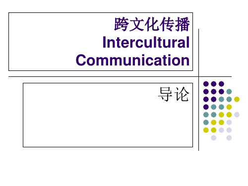 跨文化传播 导论