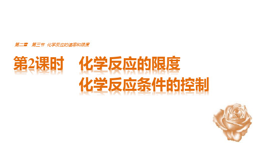 化学必修Ⅱ人教新课标2-3-2化学反应的限度化学反应条件的控制课件(64张)