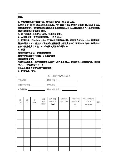 双环渗水试验详细步骤配图