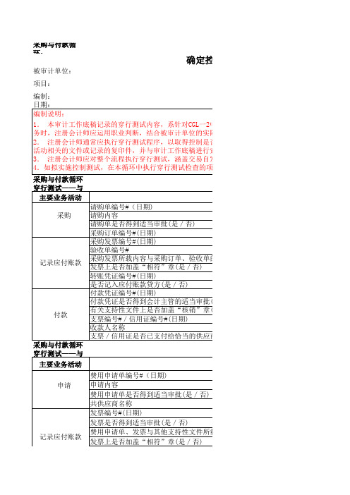 (CGL-4-1)205-1.4.1确定控制是否得到执行(穿行测试)