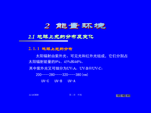 生态学第二章 能量环境PPT课件