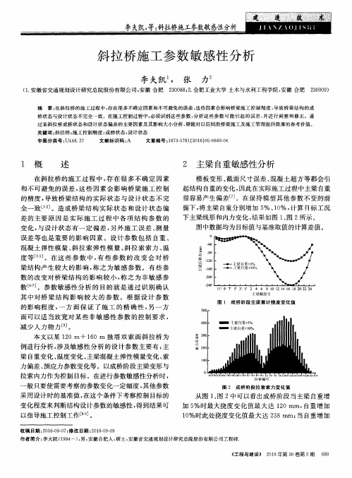 斜拉桥施工参数敏感性分析