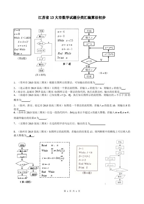 高三一轮复习资料-算法初步.doc