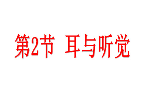 人教版七年级下册听觉的形成