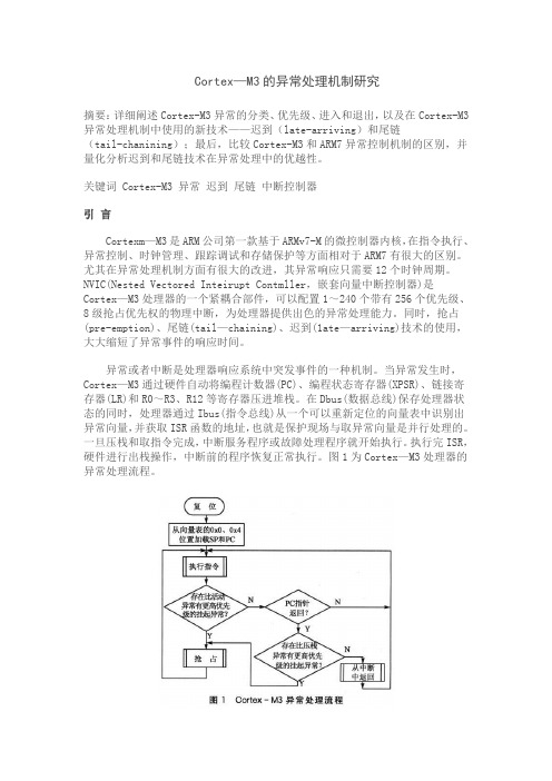 Cortex—M3的异常处理机制研究