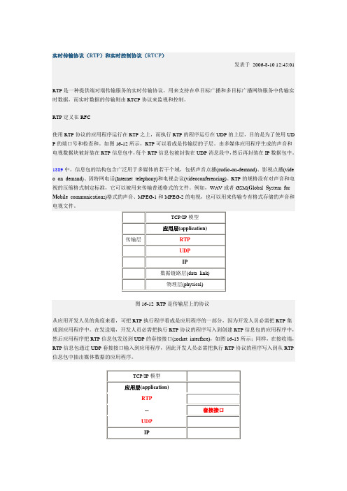 实时传输协议(RTP)和实时控制协议(RTCP)