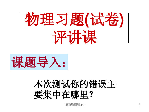 物理试卷讲评课ppt课件