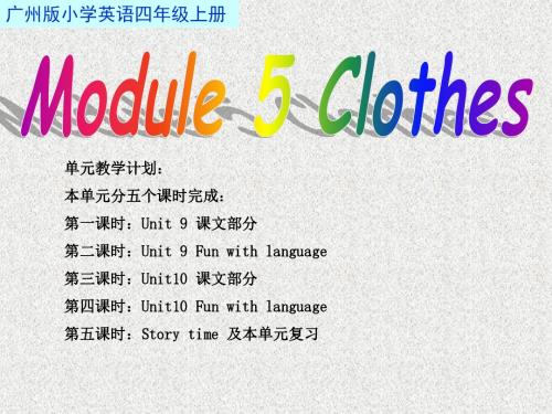 广州版英语四年级上册Module 5 Unit 9《Look at this T-shirt》ppt课件2