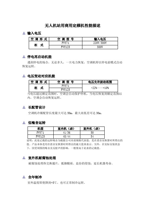 大金商用空调介绍 无人机站(定频)大金空调无人机站(变频