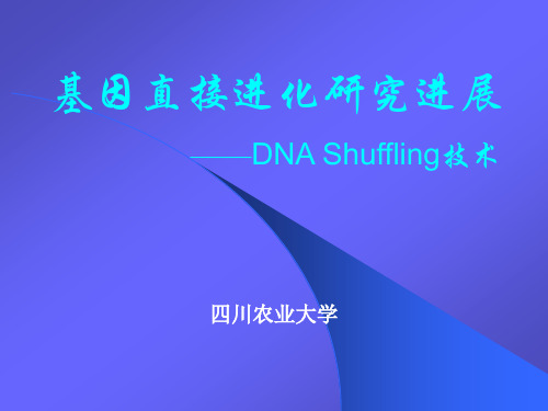 〖医学〗基因直接进化研究进展——DNA Shuffling技术