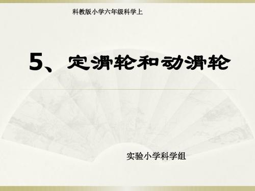 教科版科学六年级上册5、定滑轮和动滑轮