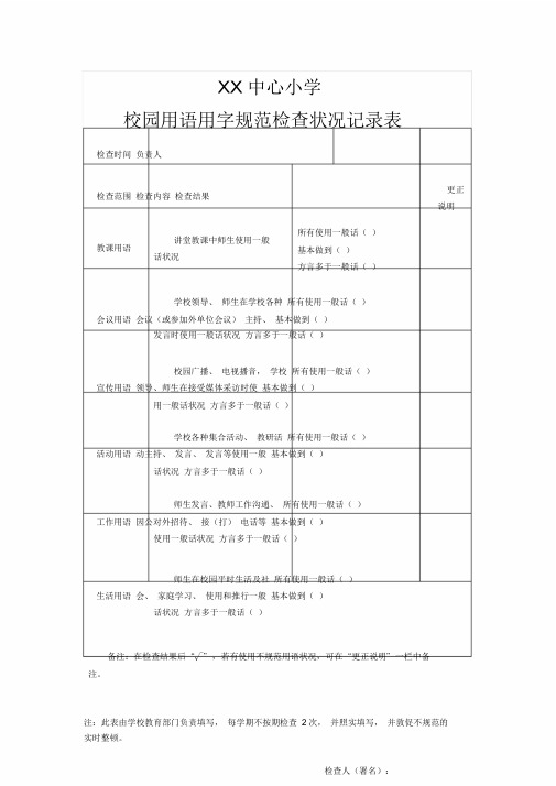 校园用语用字规范检查情况记录表等.doc(20200717155745)