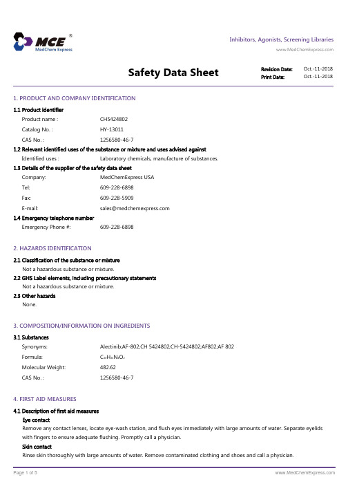 CH5424802-SDS-MedChemExpress