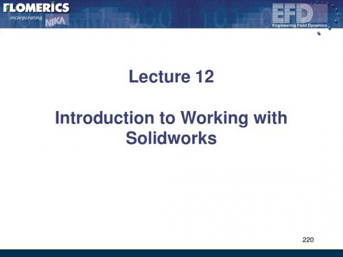 Lecture 12 - Introduction to Solidworks