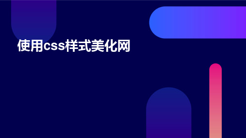 使用CSS样式美化网