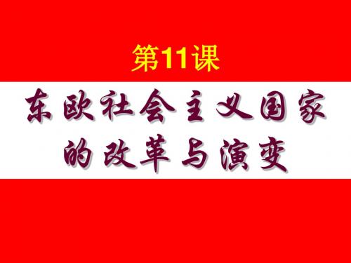 人教版九年级历史下册课件第11课东欧社会主义国家的改革与演变 (共28张PPT)