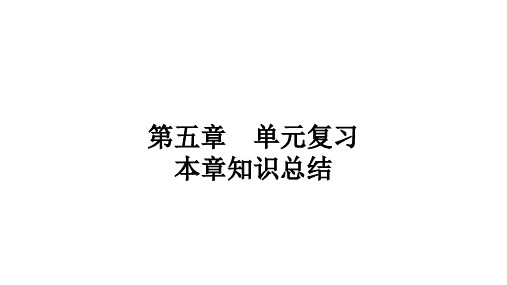 第五章透镜及其应用单元复习课件初中物理人教版八年级上册