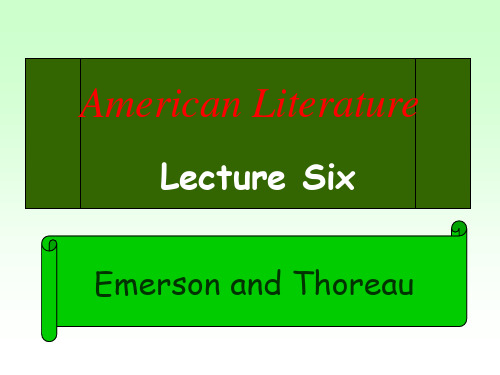 美国文学课件(Emerson and Thoreau)PPT教学课件