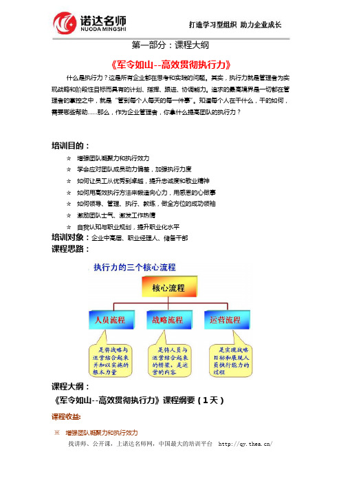 军令如山--高效贯彻执行力课程方案