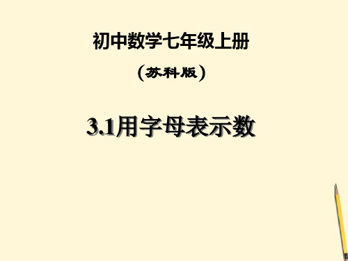 江苏省无锡市长安中学七年级数学上册《3.1 用字母表示数》课件(2) 苏科版