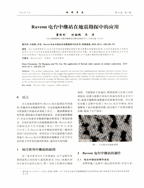 Raveon电台中继站在地震勘探中的应用