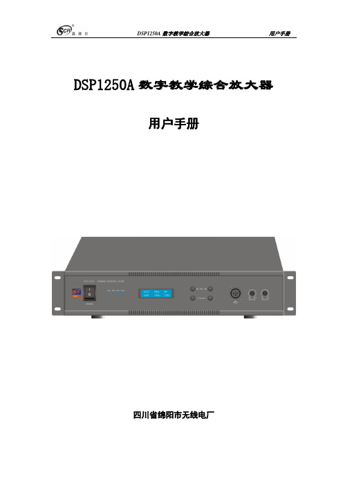 森赛尔DSP1250A使用说明书