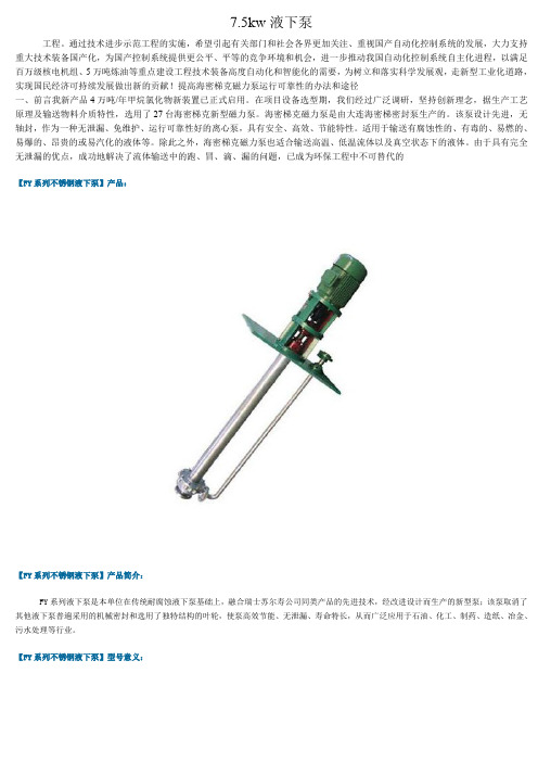 7.5kw液下泵