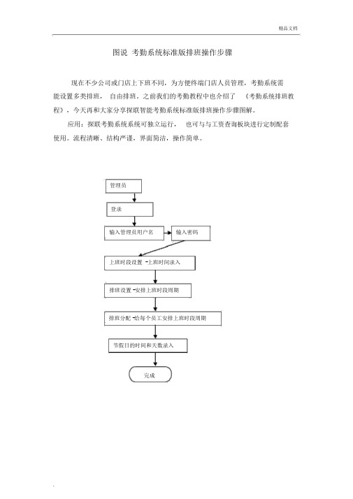 图说考勤系统标准版排班操作步骤