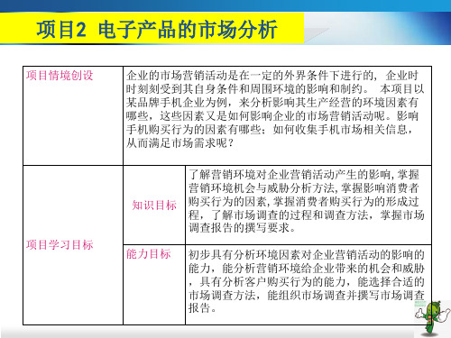 《电子产品营销》教学课件—02电子产品的市场分析