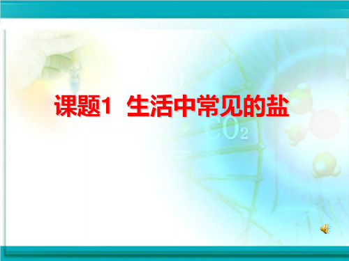 人教版九年级化学下册11.1《生活中常见的盐》公开课一等奖优秀课件