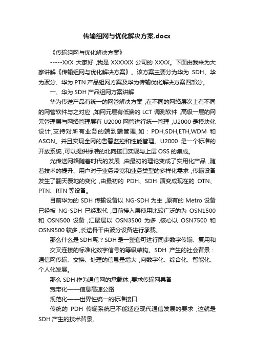 传输组网与优化解决方案.docx