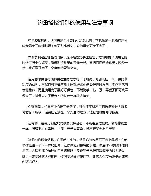 钓鱼塔楼钥匙的使用与注意事项