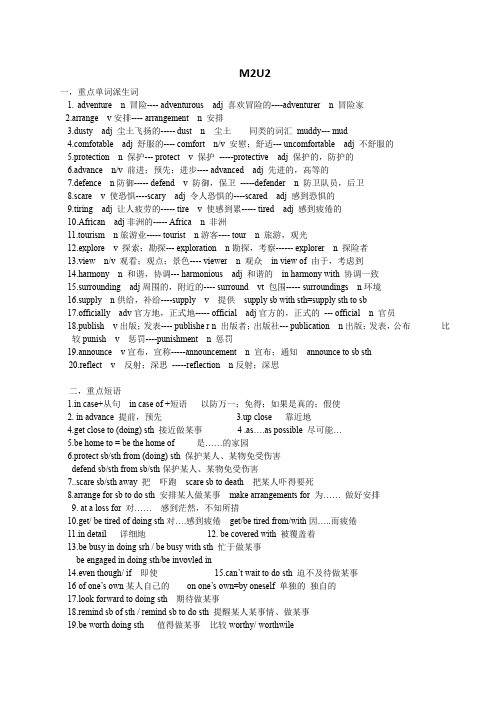 译林牛津英语M2U2字词句总结