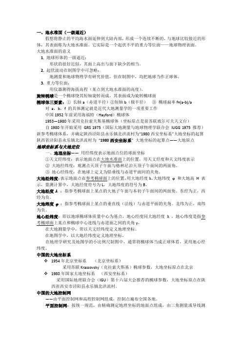 地图投影与地图分幅、编号