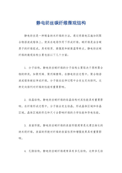 静电纺丝碳纤维微观结构
