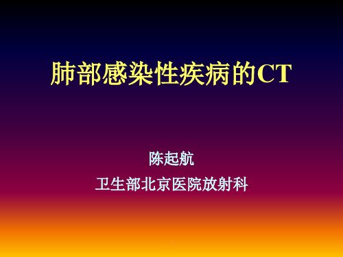 肺部感染疾病的CT表现PPT课件