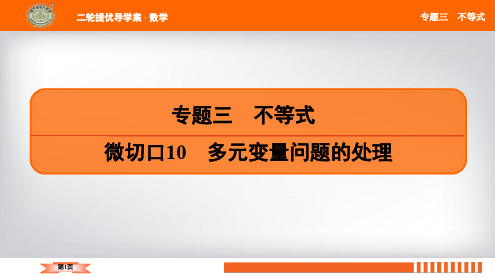 专题三 微切口10 多元变量问题的处理