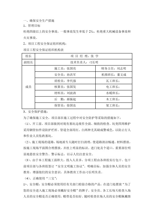 创建建设工程安全质量标准化工地方案