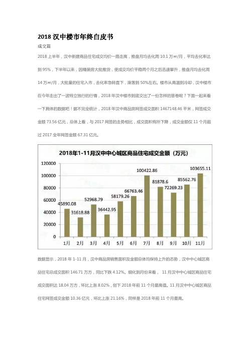 【2018房地产年报】2018年汉中楼市年终白皮书