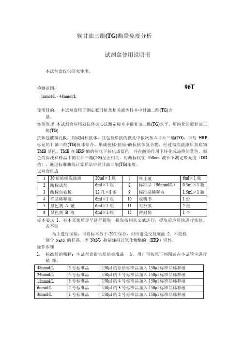 猴甘油三酯(TG)说明书.pdf