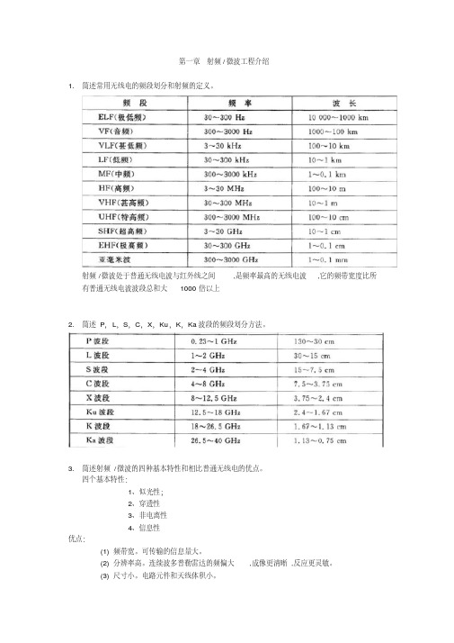 射频微波电路作业1-7(答案版)(DOC)