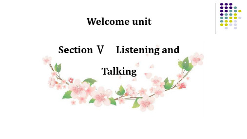 新教材(2019)人教版高一英语必修一welcome unit Section V    listening and talking