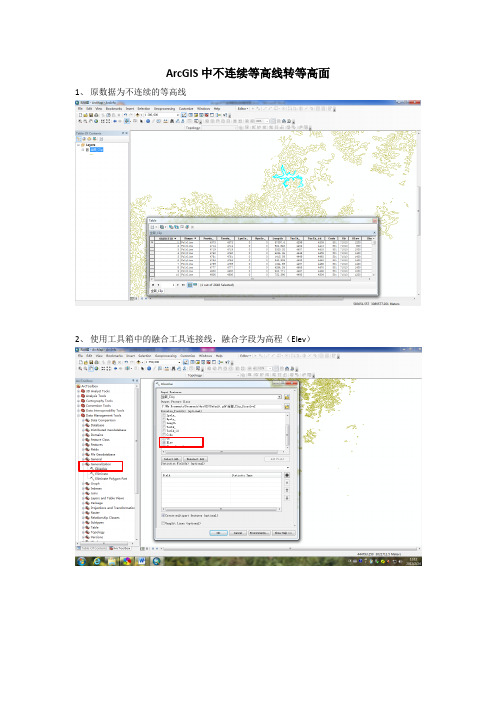 ArcGIS中不连续等高线转等高面 图文并茂版!