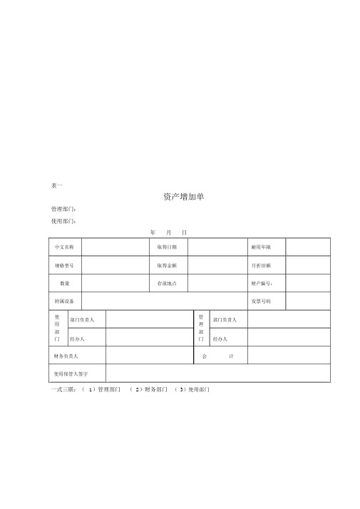 固定资产管理台帐与盘点表