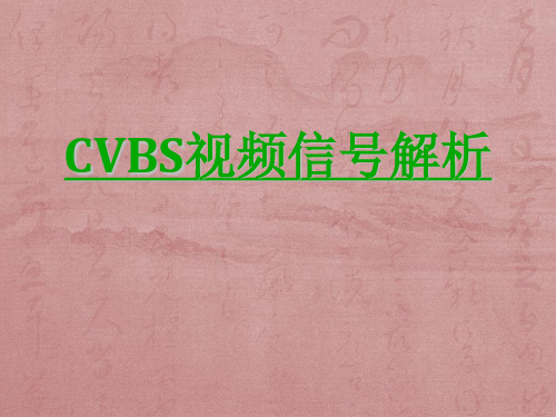 CVBS视频信号解析ppt课件